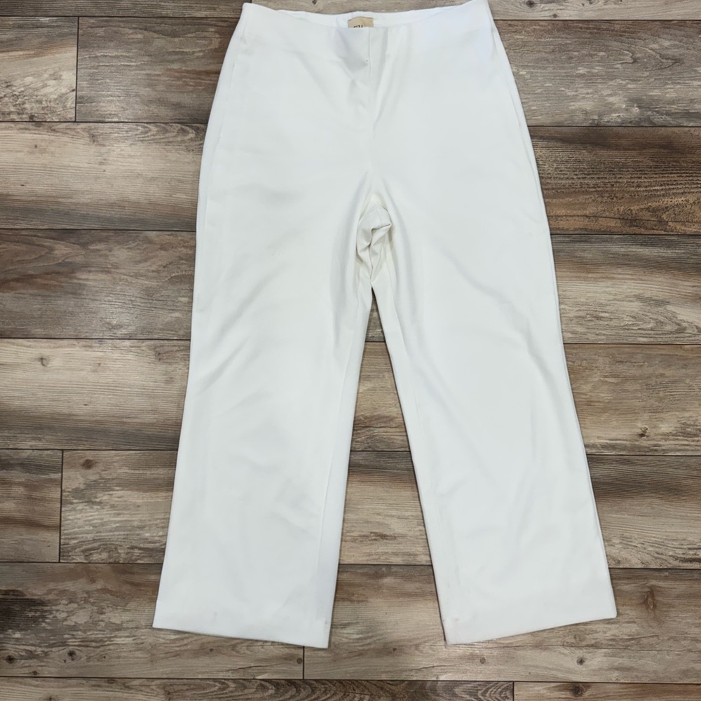 Elie Tahari White Wide-Leg Pants